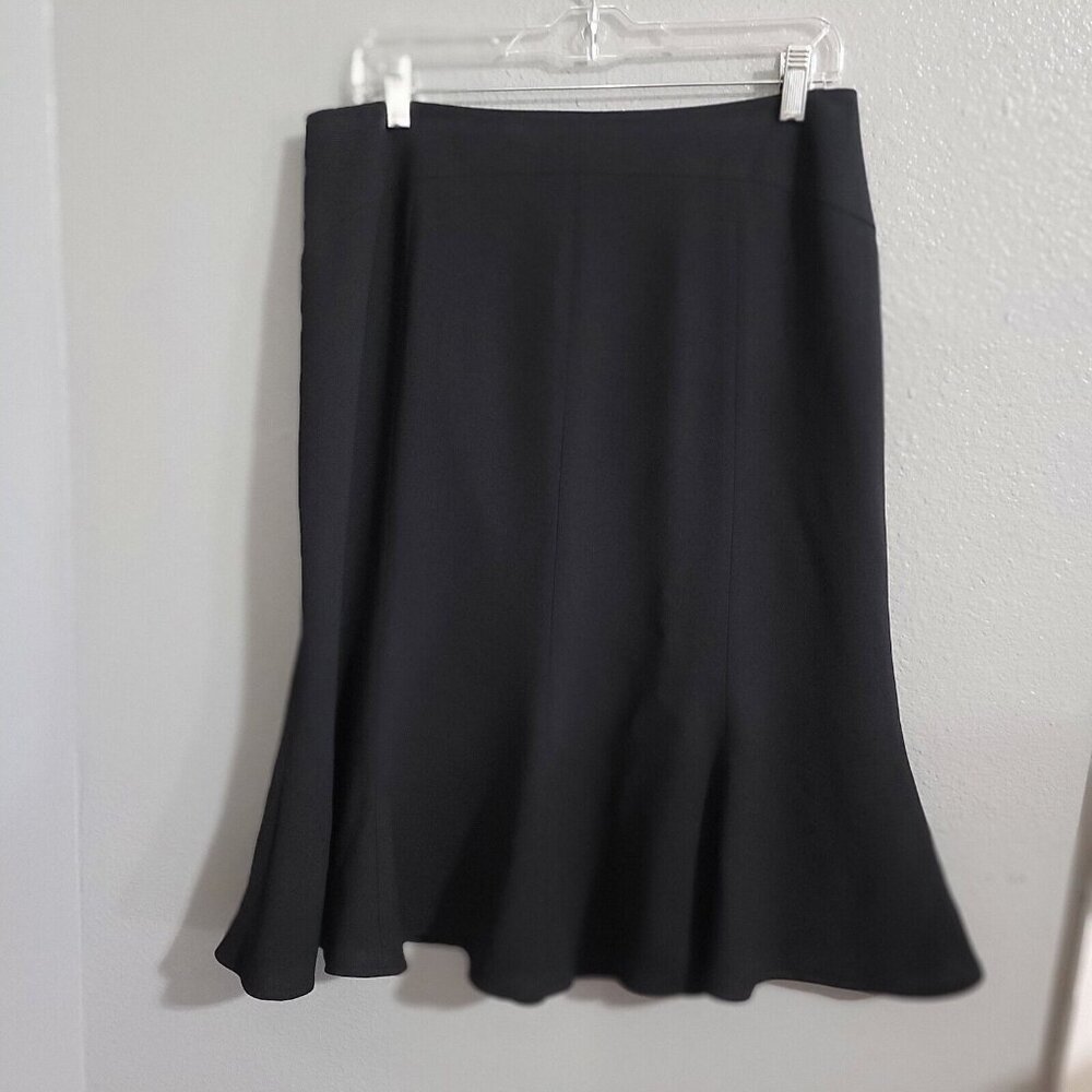 Peter NyGard Skirt Women's Size 10 Black Lined Midi Business Party Classic‎